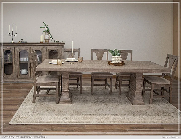 IFD Tower 5pc Rectangular Dining Table Set in Lacquer