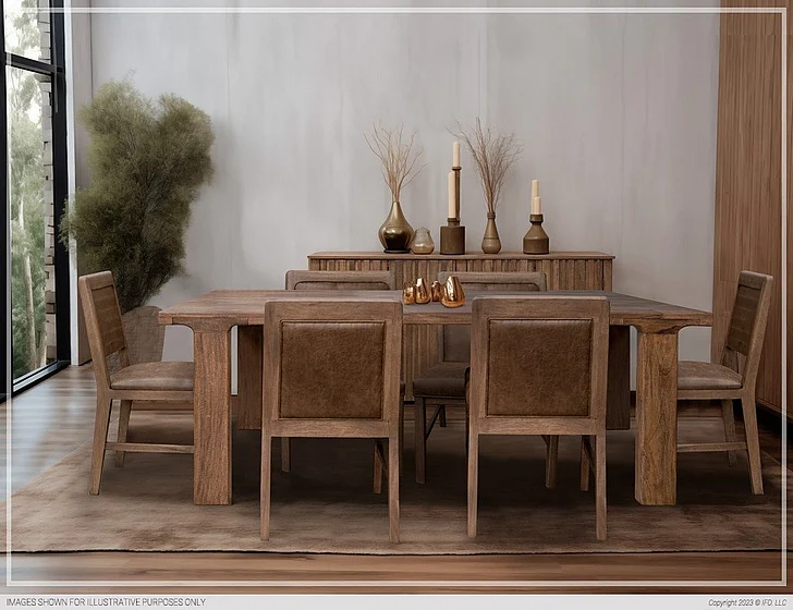 IFD Mezquite 5pc Rectangular Dining Table Set in Lacquer
