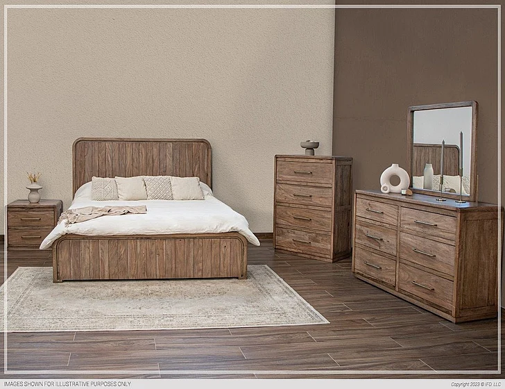 IFD Mezquite 2pc Wood Platform Bedroom Set