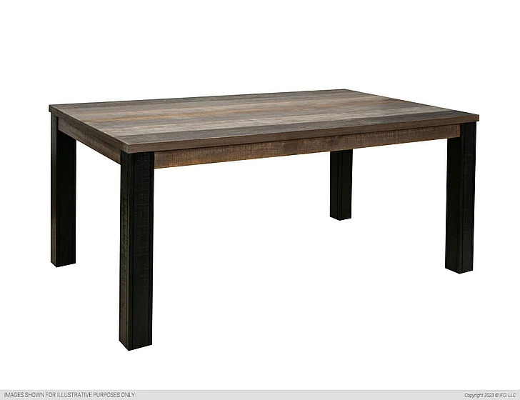 IFD Loft Brown Dining Table in Warm Natural Gray IFD6441TBL65