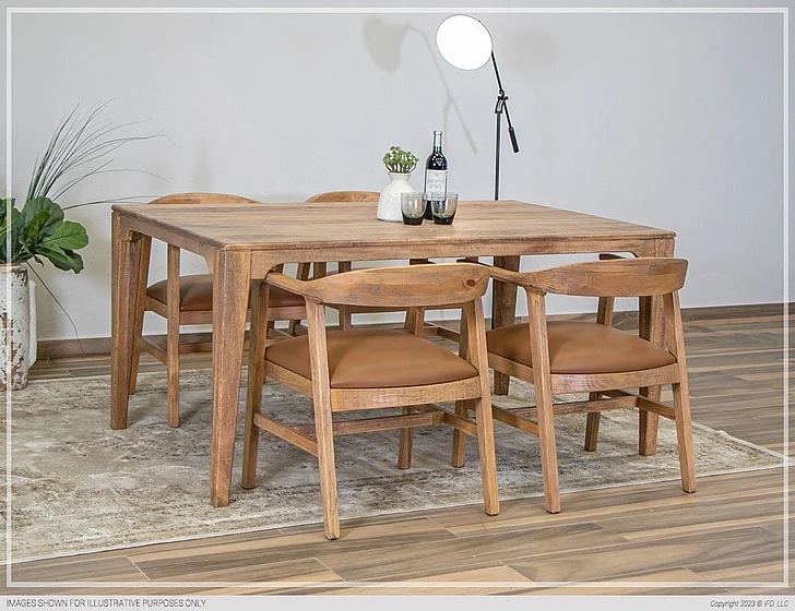IFD Tulum 5pc Rectangular Dining Table Set in Lacquer