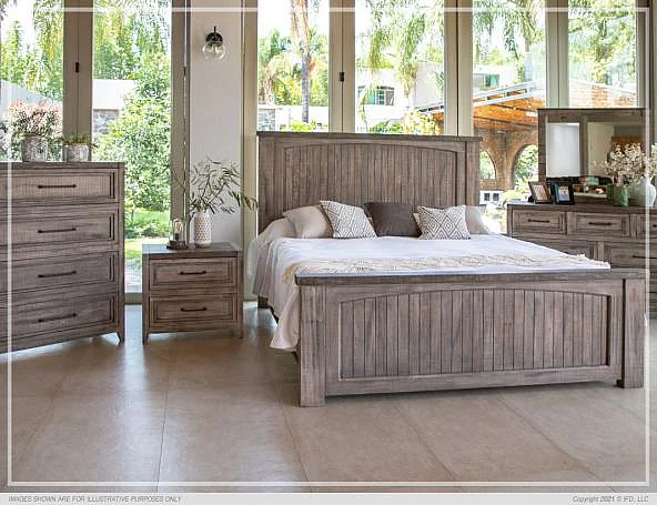 IFD Yellowstone 2pc Bedroom Set in Lacquer