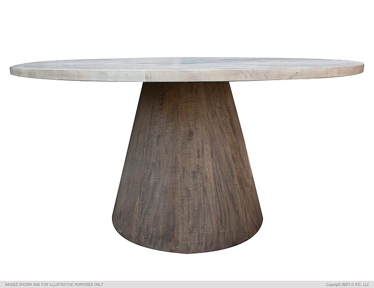 IFD Sahara Round Table in Cream/Caramel IFD2951RNDTP/IFD2951RNDBA