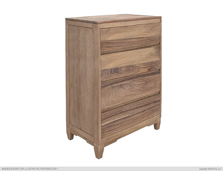 IFD Parota Nova 4 Drawer Chest in Natural Two-Tone IFD6212CHT