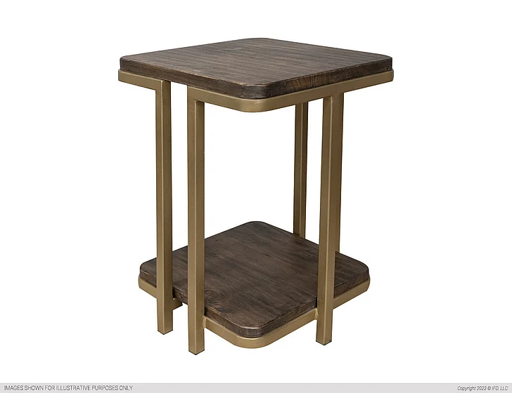 IFD Onix Chairside Table in Cocoa Brown IFD3211CST