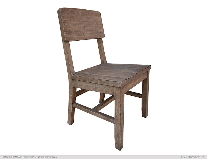 IFD Sahara Wood Seat Chair in Cream/Caramel (Set of 2) IFD2951CHR