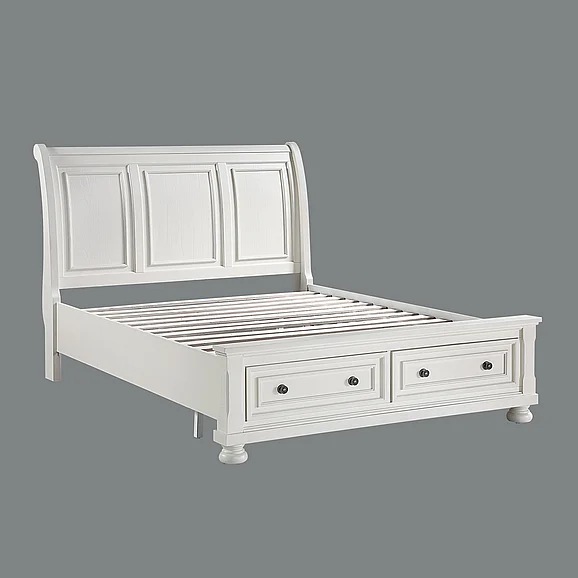 Avalon Furniture Soriah King Storage Bed in Oyster White