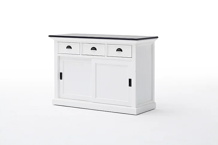 Nova Solo Halifax Contrast Buffet with Sliding Doors in White B130CT