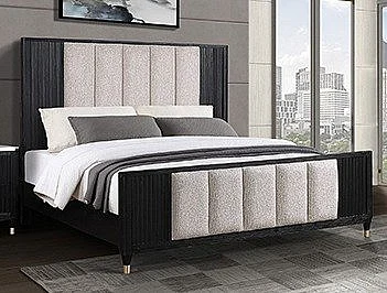 Crown Mark Kara Queen Panel Bed in Black