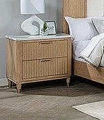 Crown Mark Kara Night Stand in Cerused Natural B1450-2