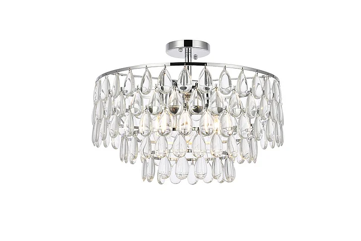 Elegant Mila 20 In. Flush Mount in Chrome 1103F20C