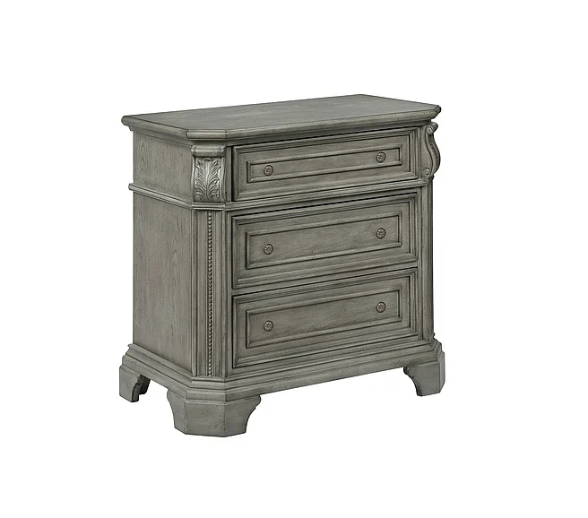 Avalon Furniture B1550 Nightstand in Wire Brushed Gray B01550-N