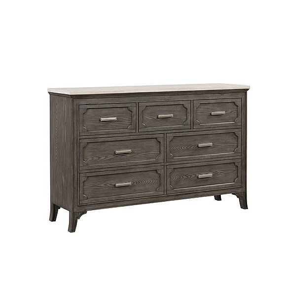 New Classic Lisbon Marble Top Dresser - Gray B1605-050 PROMO