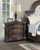 Crown Mark Stanley Night Stand in Coffee Brown B1610-2
