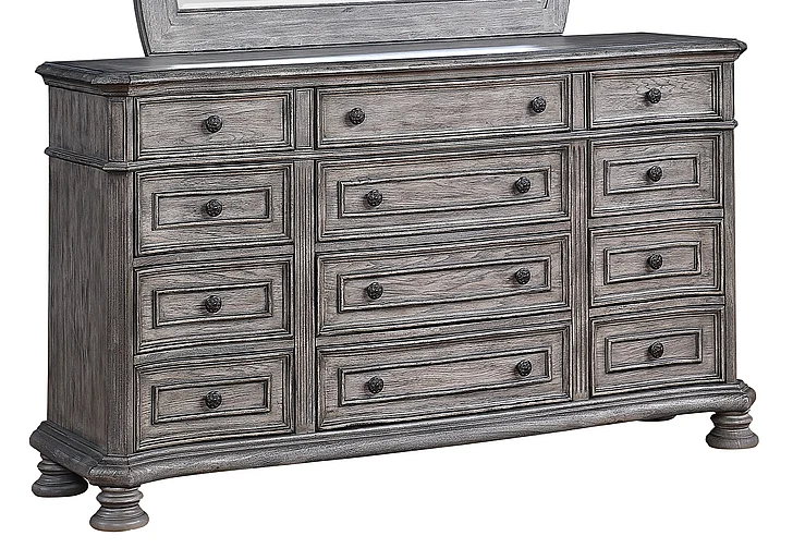 Avalon Furniture B01623 12 Drawer Dresser in Sandblasted Gray B01623 D-C
