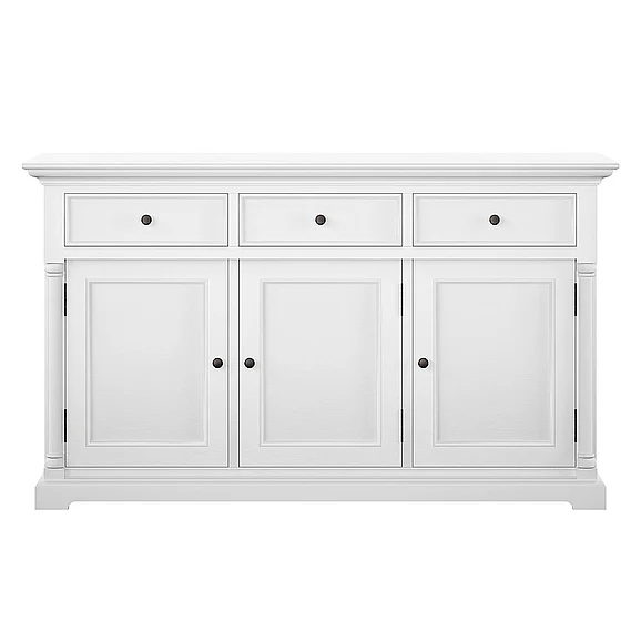 Nova Solo Provence Classic Sideboard with 3 Doors in White B185