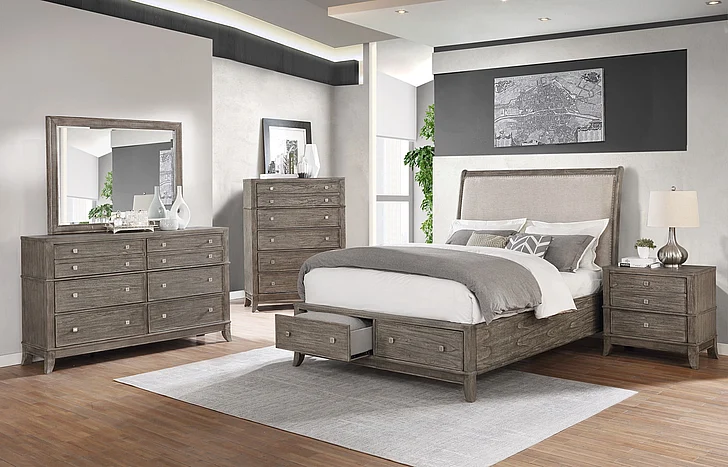Avalon Furniture B193 2pc Bedroom Set in Brushed Brown