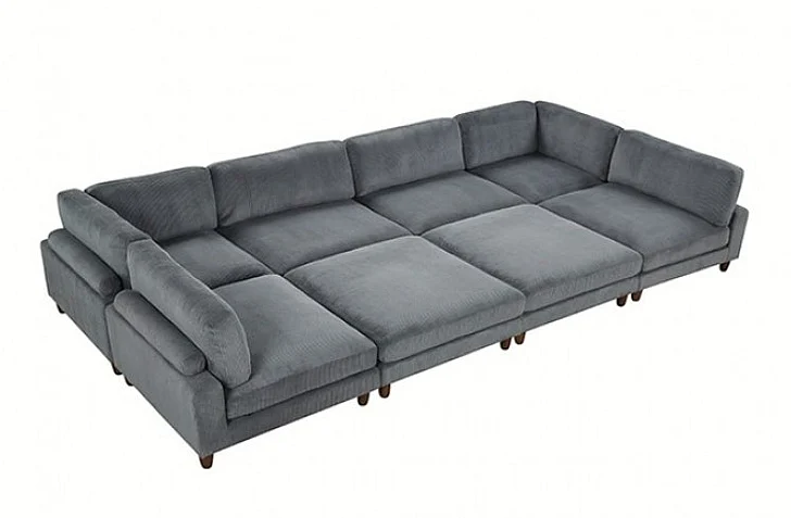 Furniture of America Dagenham Sectional in Gray FM6800GY-B