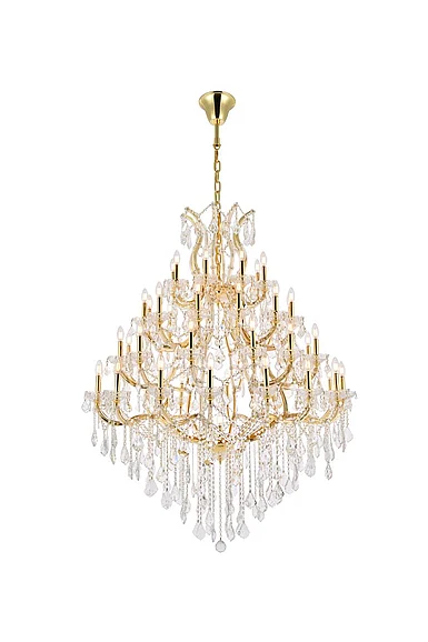 Elegant Maria Theresa 49 Light Gold Chandelier Clear Royal Cut Crystal 2800G46G/RC