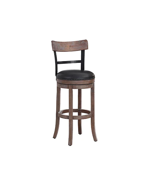 American Woodcrafters Taranto 26" Bar Swivel Stool - Washed Brown B2-208-26L