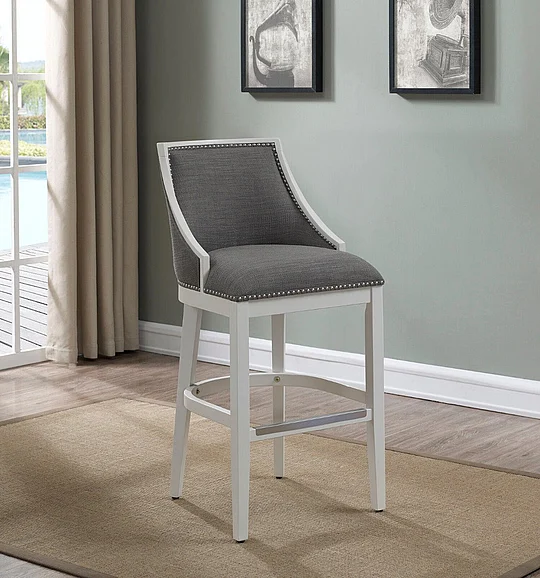 American Woodcrafters Keller 26" Stool - Off White Finish B2-234-26F