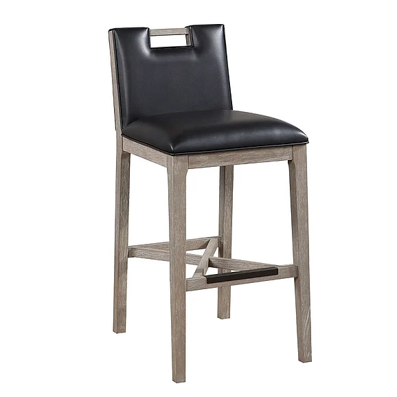 American Woodcrafters Jakarta 30" Stool - Driftwood Grey B2-264-30L