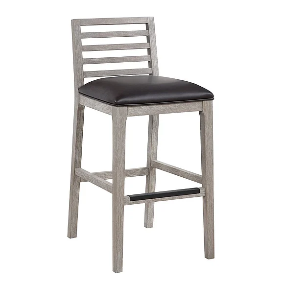 American Woodcrafters Siri 30" Wood Stool - Driftwood Grey B2-266-30L