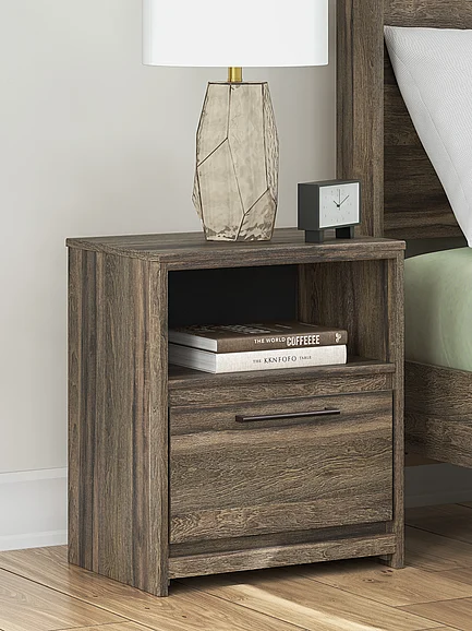 Jusika One Drawer Nightstand in Brown NCB2005-91