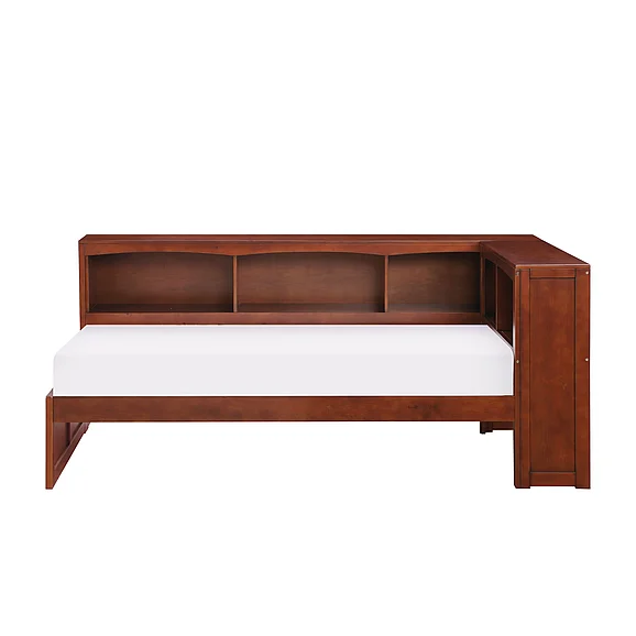 Homelegance Rowe Twin Bookcase Corner Platform Bed B2013BCDC-1BC*