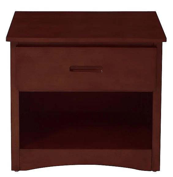 Homelegance Rowe 1 Drawer Night Stand in Dark Cherry B2013DC-4