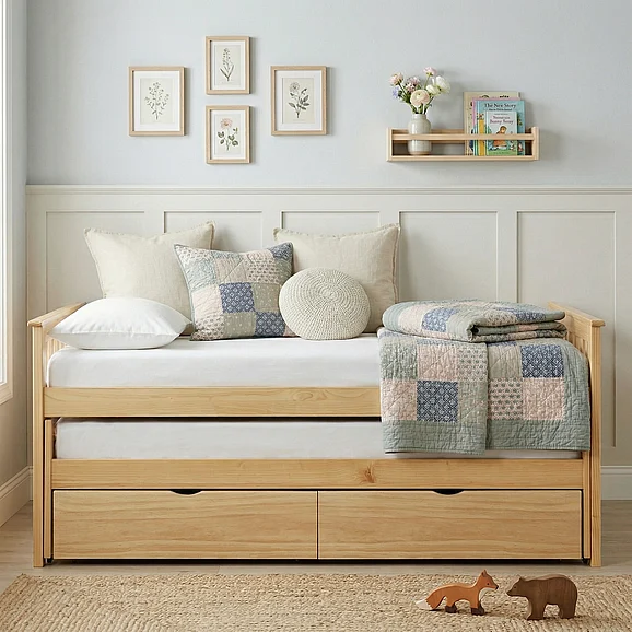 Homelegance Bartly Twin/Twin Bed with Storage Boxes B2043RT-1T*