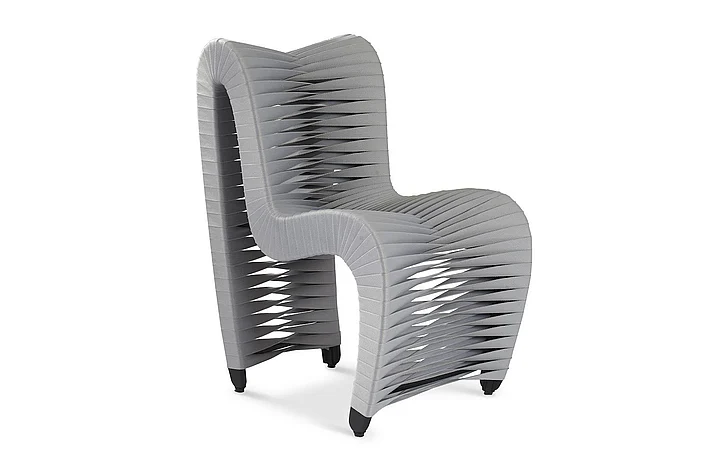 Phillips Collection Seat Belt Dining Chair in Gray B2061GG (Set of 2)