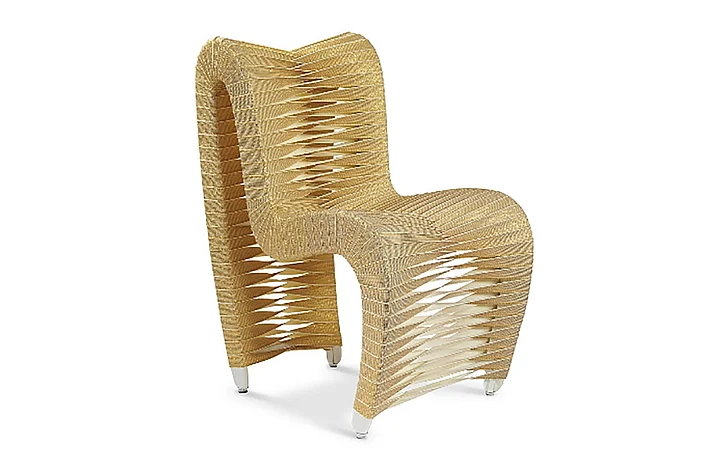 Phillips Seat Belt Dining Chair in Gold B2061GS (Set of 2)