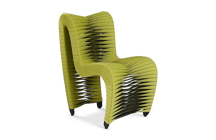 Phillips Seat Belt Dining Chair in Green B2061GZ (Set of 2)