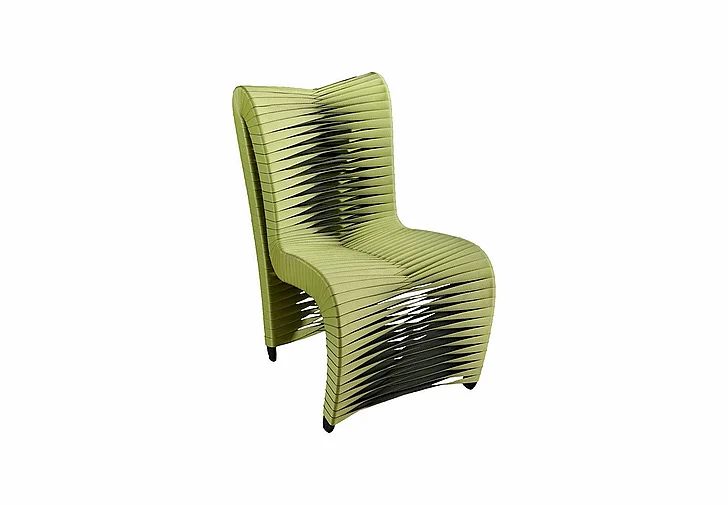 Phillips Collection Seat Belt Highback Dining Chair in Green B2061HG (Set of 2)