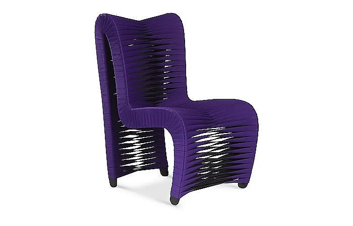 Phillips Collection Seat Belt High Back Dining Chair in Purple B2061HP