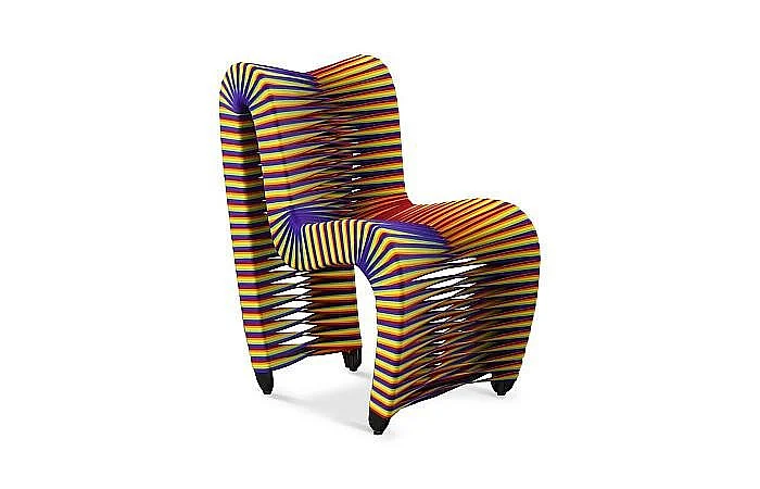 Phillips Collection Seat Belt Dining Chair in Rainbow and Pride B2061RP