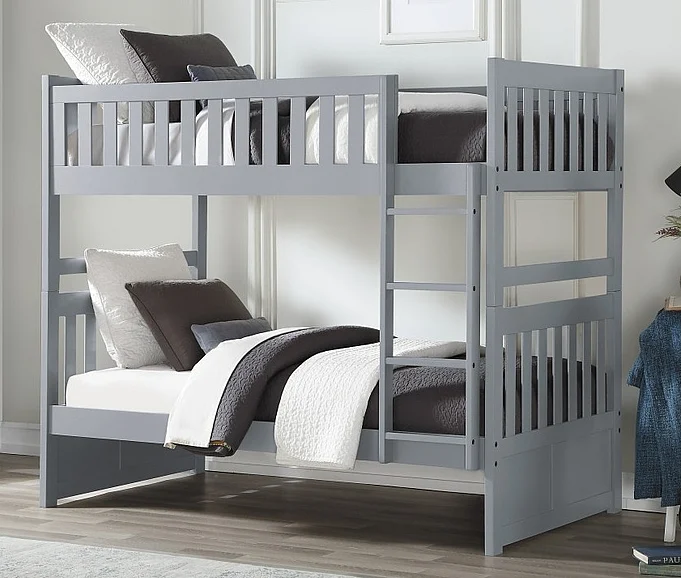 Homelegance Orion 4pc Bunk Bedroom Set in Gray
