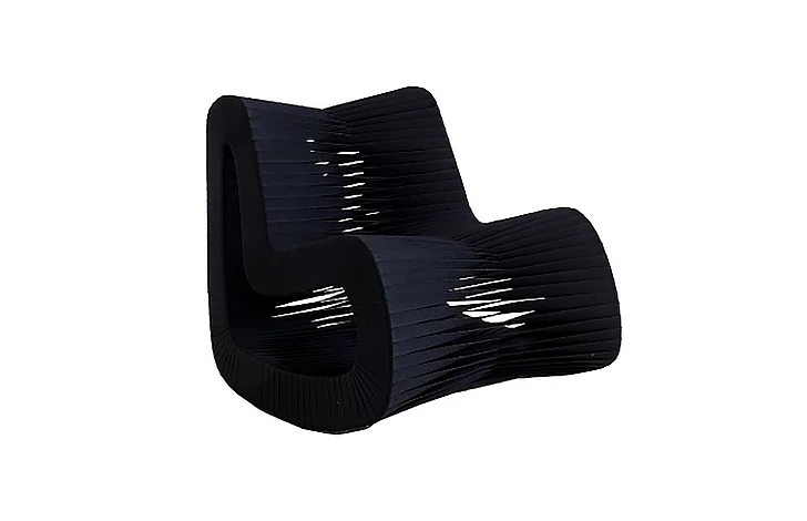 Phillips Seat Belt Rocking Chair in Black B2063BB