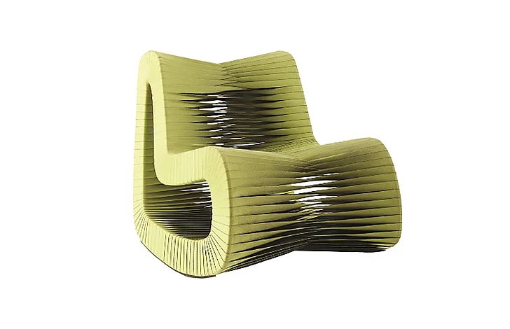 Phillips Seat Belt Rocking Chair in Green/Black B2063GZ