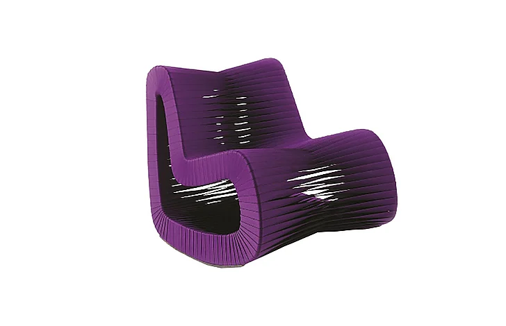 Phillips Seat Belt Rocking Chair in Purple/Black B2063PU