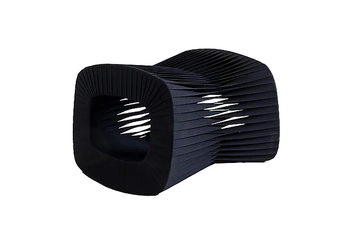Phillips Seat Belt Ottoman in Black B2064BB