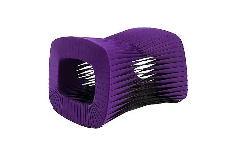 Phillips Seat Belt Ottoman in Purple B2064PU