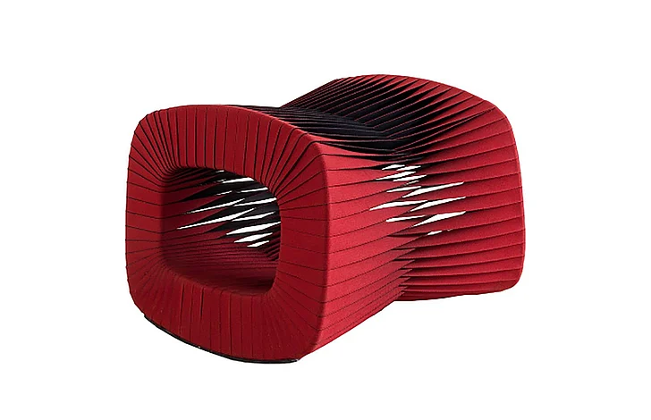 Phillips Seat Belt Ottoman in Red B2064RZ