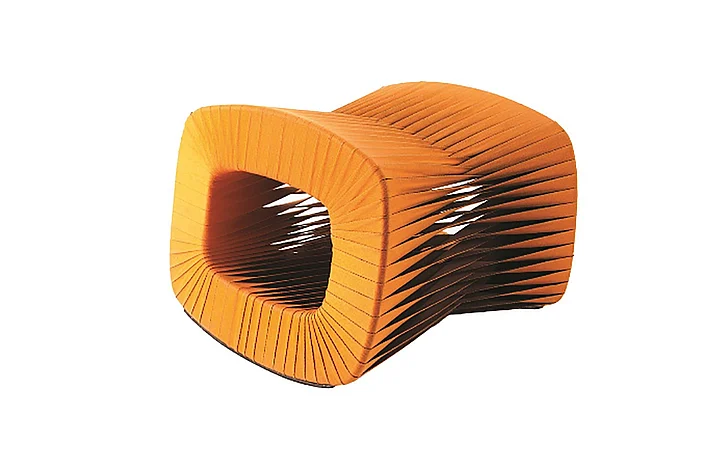 Phillips Seat Belt Ottoman in Orange B2064ZZ