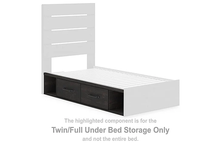 Granaport Twin/Full Under Bed Storage in Dark Gray NCB2108-50