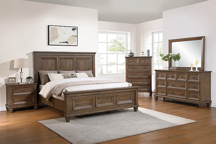 New Classic Mariana 2pc Panel Bedroom Set in Vintage Mocha