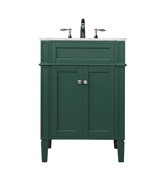 Elegant 24 In. Single Bathroom Vanity in Green VF12524GN