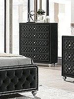 Crown Mark Cameo Chest in Black B2180-4