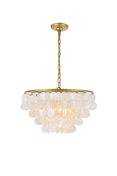 Elegant Selene 4 Light Brass Pendant LD5050D20BR